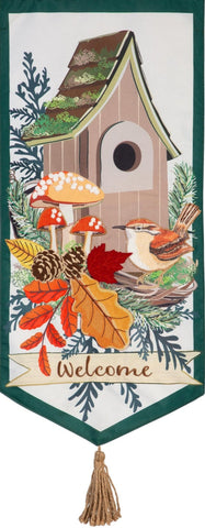 Fall Woodland Birdhouse Textile Decor