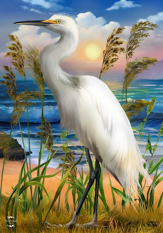 Egret Summer House Flag