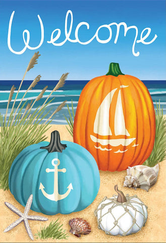 Coastal Pumpkins Elite House Flag