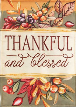 Thankful and Blessed House Flag