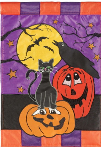Halloween Night House Flag