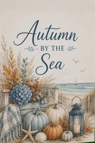Autumn By The Sea House flag