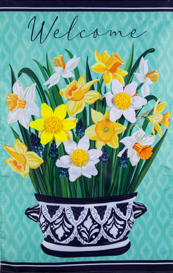 Delft Daffodil Applique House Flag