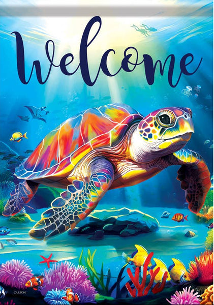 "Vibrant Sea Turtles" Dura Soft™ Garden Flag