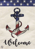 American Anchor Burlap Garden Flag