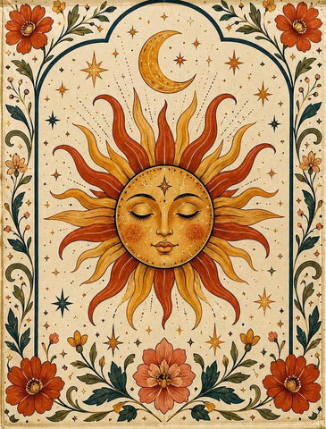 Litha Summer Sun House Flag