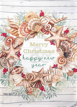 Coastal Wreath Merry Christmas GF