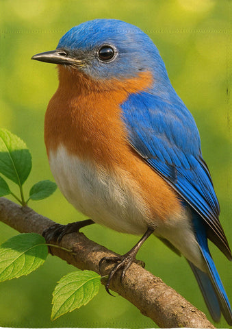 Eastern Blue Bird Suede Garden Flag