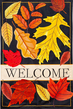 Fall Leaves Welcome Estate-Burlap