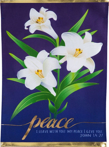 Easter Lilies House Linen Flag