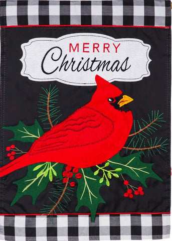 Merry Christmas Cardinal House Flag