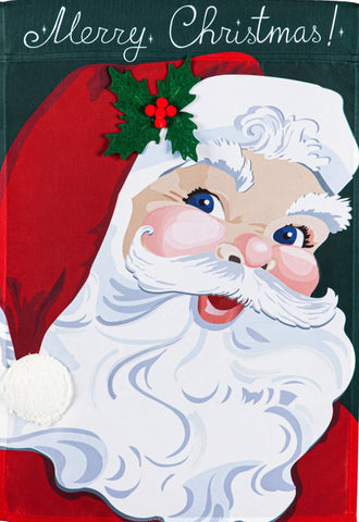 Vintage Santa House Flag