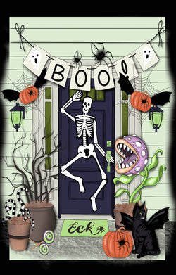 Boo Front Door Halloween House GF