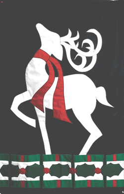 Christmas Deer on Black