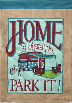 Home is Where You Park It Burlap