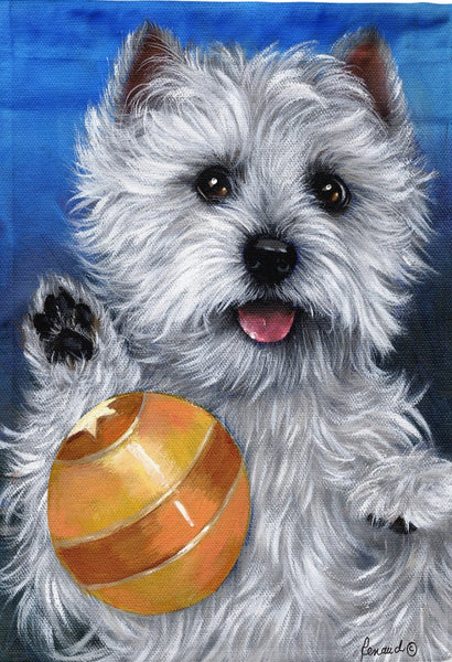 Westie Play Ball