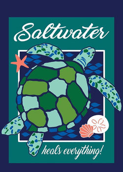 Sea Turtle - Saltwater Heals - Islander Flags of Kitty Hawk, Inc.