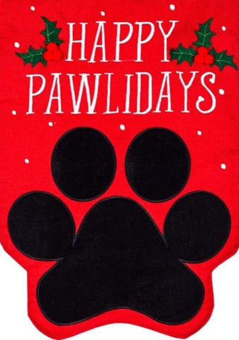 Happy Pawlidays Burlap GF
